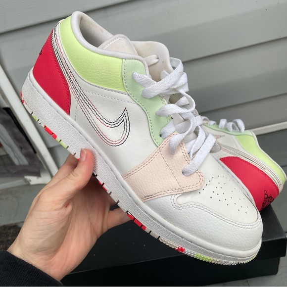 Jordan Other - Air Jordan 1 Low ALT TD Ember Glow Nike Lime Green Neon Camo Pink Red 7Y 7M 8.5W
